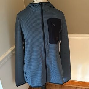 Gray-ish blue front zip lightweight jacket